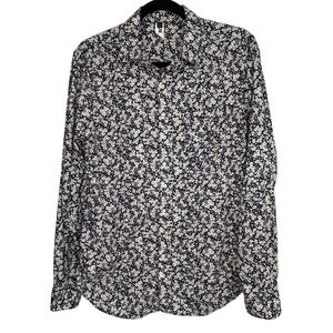 Deus Ex Machina Floral Button Shirt Mens Medium Hipster Retro Long Sl Party